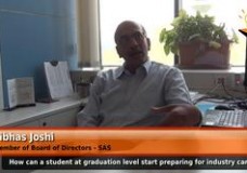 How can a student at graduation level start preparing for industry career? (Vibhas Joshi – Member of Board of Directors – SAS)