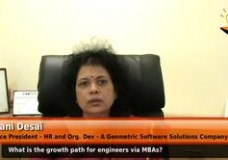 What is the growth path for engineers via MBAs? (Vice President – HR and Org. Dev – Geometric  Software Solutions Company Ltd.)