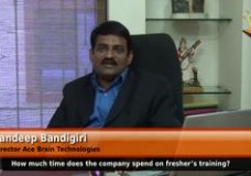 How much time does the company spend on fresher’s training? (Director,Ace Brain Technologies)