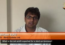 What is the net profit expected for a start-up business? (CEO – Aeron Systems Ltd.)